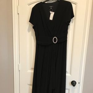 NWT R&M Richards full length black evening gown 18
